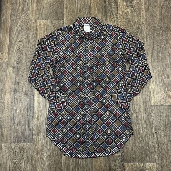 Other - Vintage 50s 60s Ripley Dallas Golf Print Button Up Shirt Men's S/M Multicolor